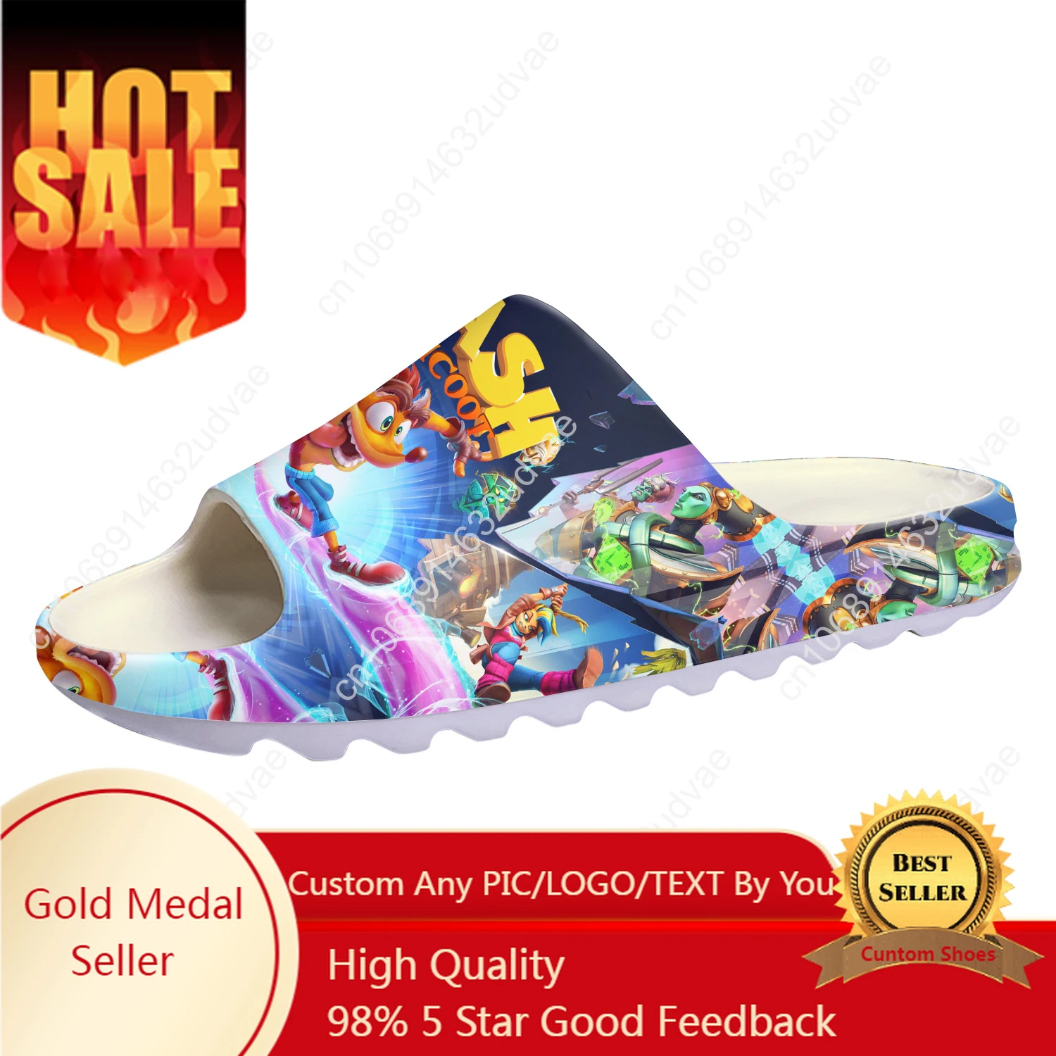 Home Bathroom Lights - Crash Bandicoot Custom Made Soft Sole