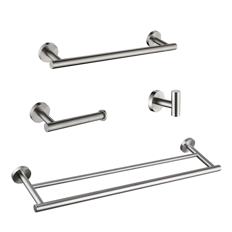 Home Hardware Bathroom Sinks - 4-Piece Bathroom Hardware Set, Modern Wall