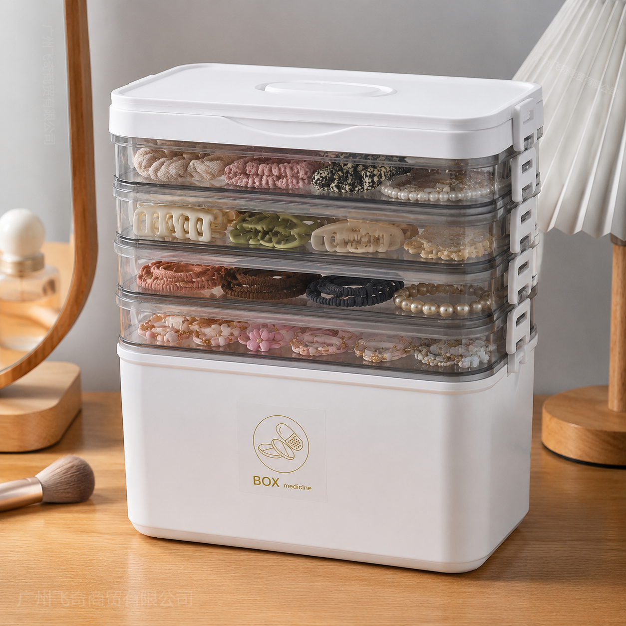 Home Creation Bathroom - YX Large-Capacity Multi-Tier Stackable Storage Box