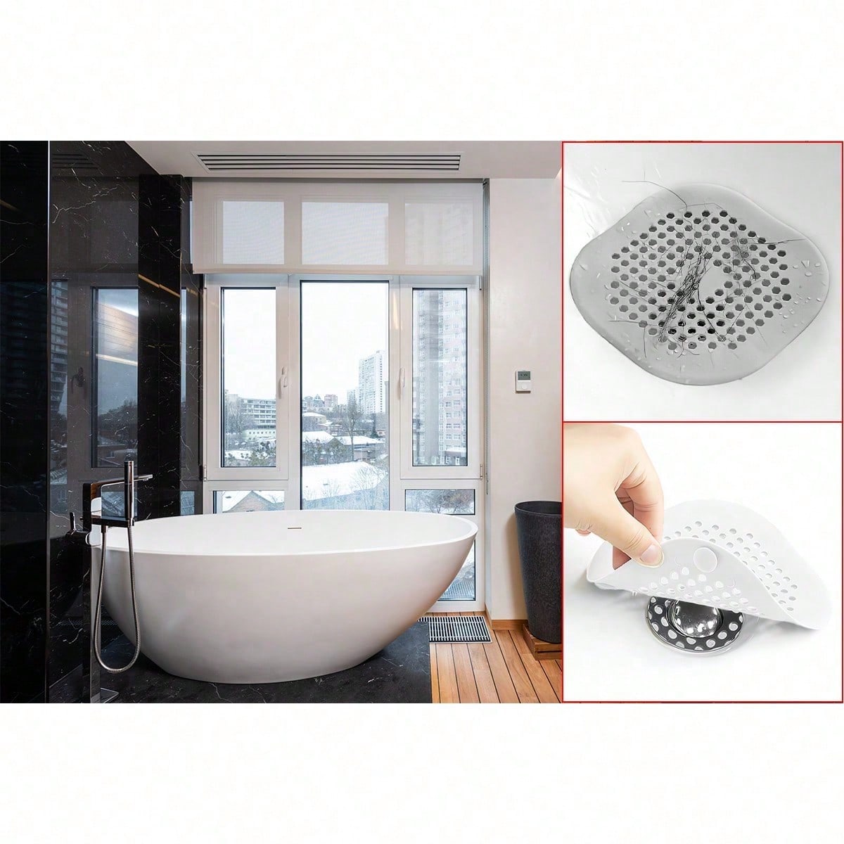 Home Hardware Bathroom Sinks - Minimalist Silicone Shower Drain Cover High