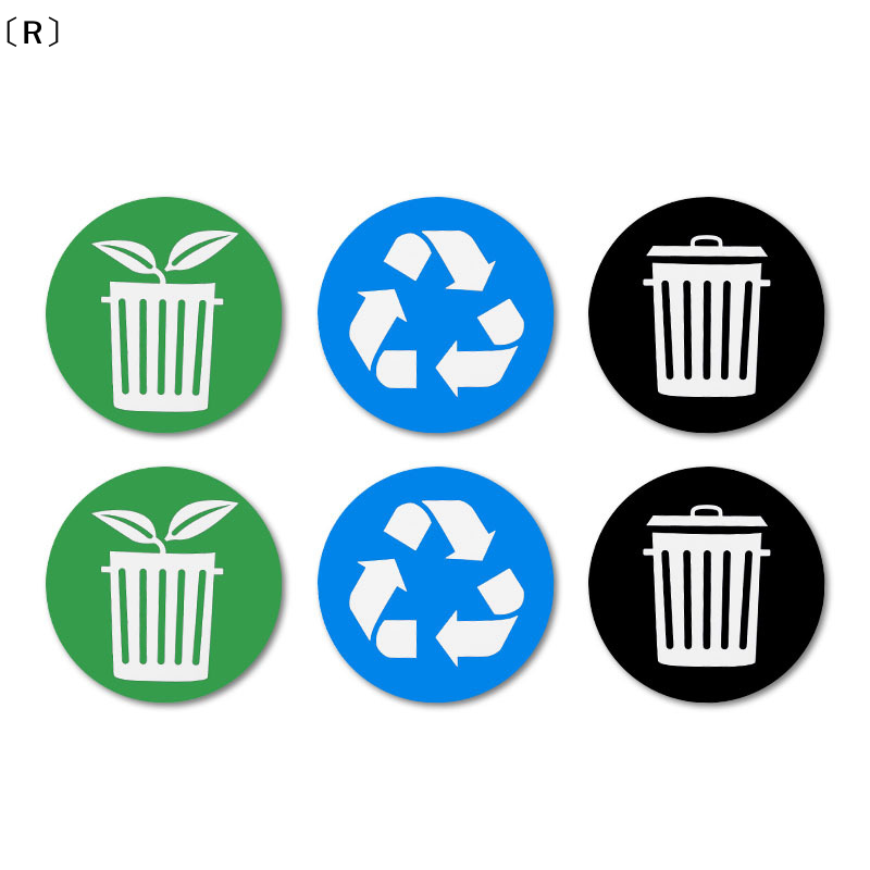 Home Bathroom Trash Can - 〔R〕6pcs Diameter 10CM PVC Recycle Trash
