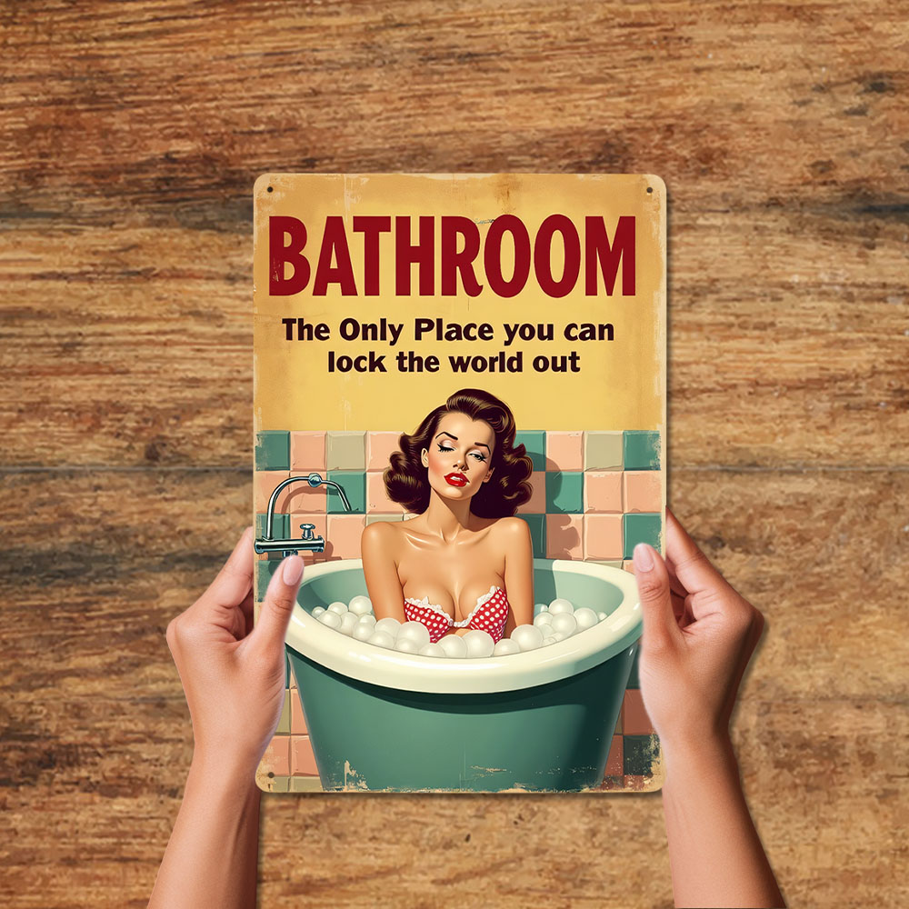 Funny Bathroom Rules Vintage M - Home Bathroom Ideas recensie en prijs