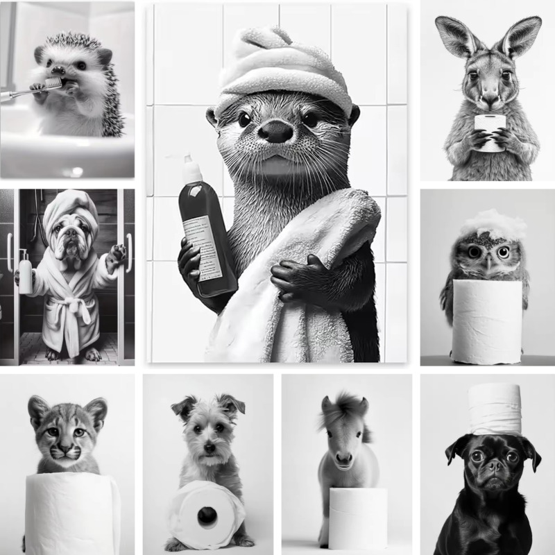 Animal Bathroom Toilet Paper C - Home Bathroom Wallpaper recensie en prijs