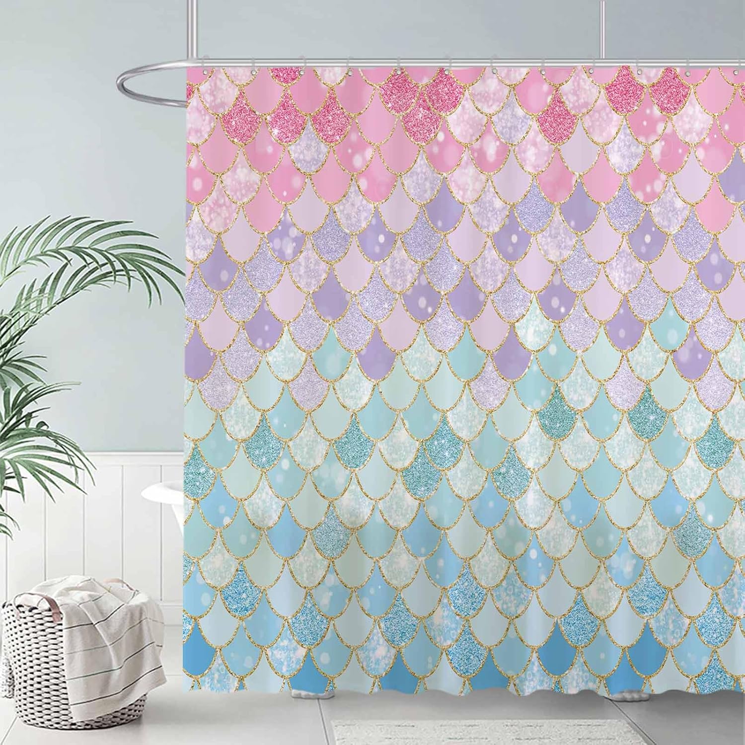 Mermaid Scales Shower Curtain  - Home Bathroom Scales recensie en prijs