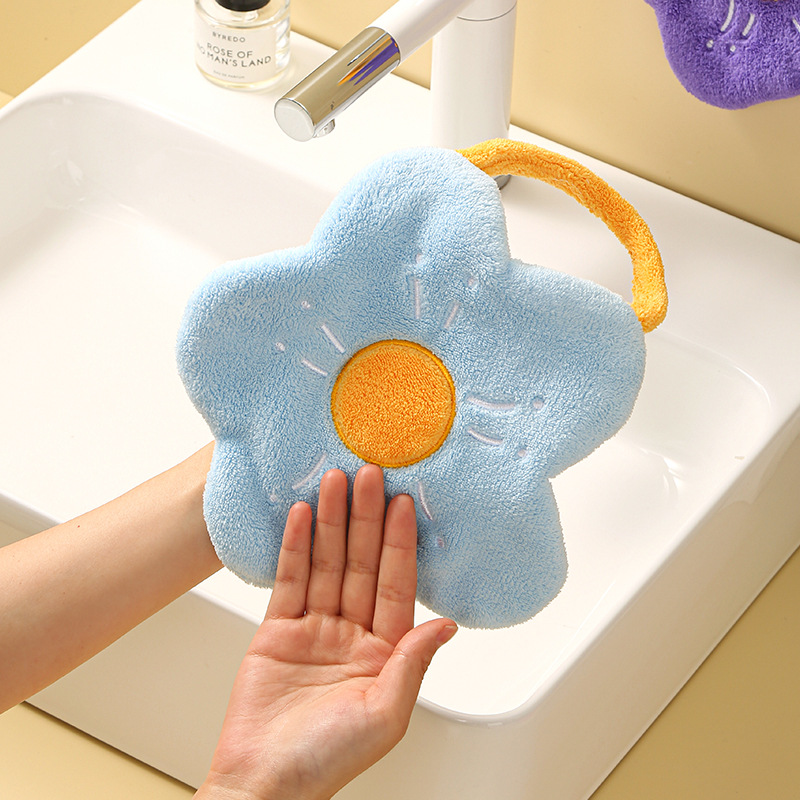 Cartoon Flower Hand Towel Soft - Home Bathroom Sink recensie en prijs