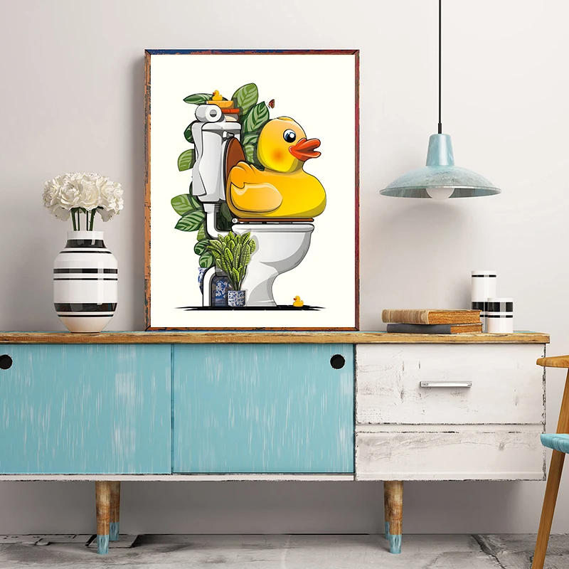 1PCS Frameless Fun Bathroom An - Home Bathroom Wallpaper recensie en prijs