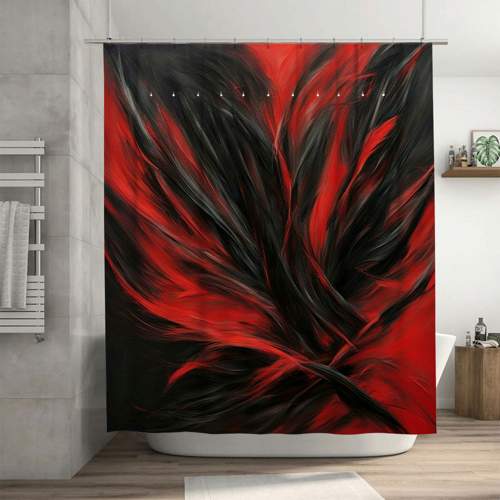 Red and Black Abstract Print S - Home Bathroom Ideas recensie en prijs