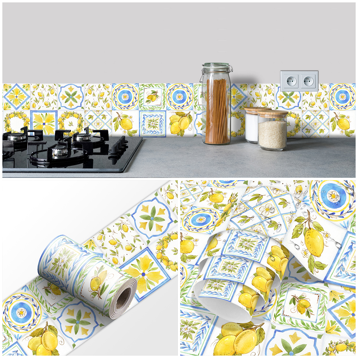 Fresh Style Lemon Ceramic Wall - Home Bathroom Wallpaper recensie en prijs