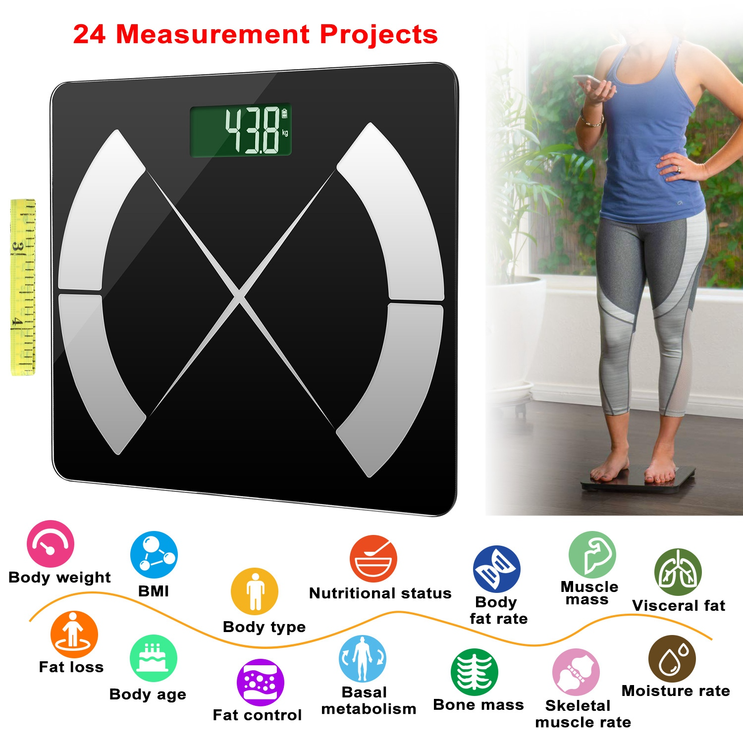 iMountek Smart Body Fat Scale, - Home Bathroom Scales recensie en prijs