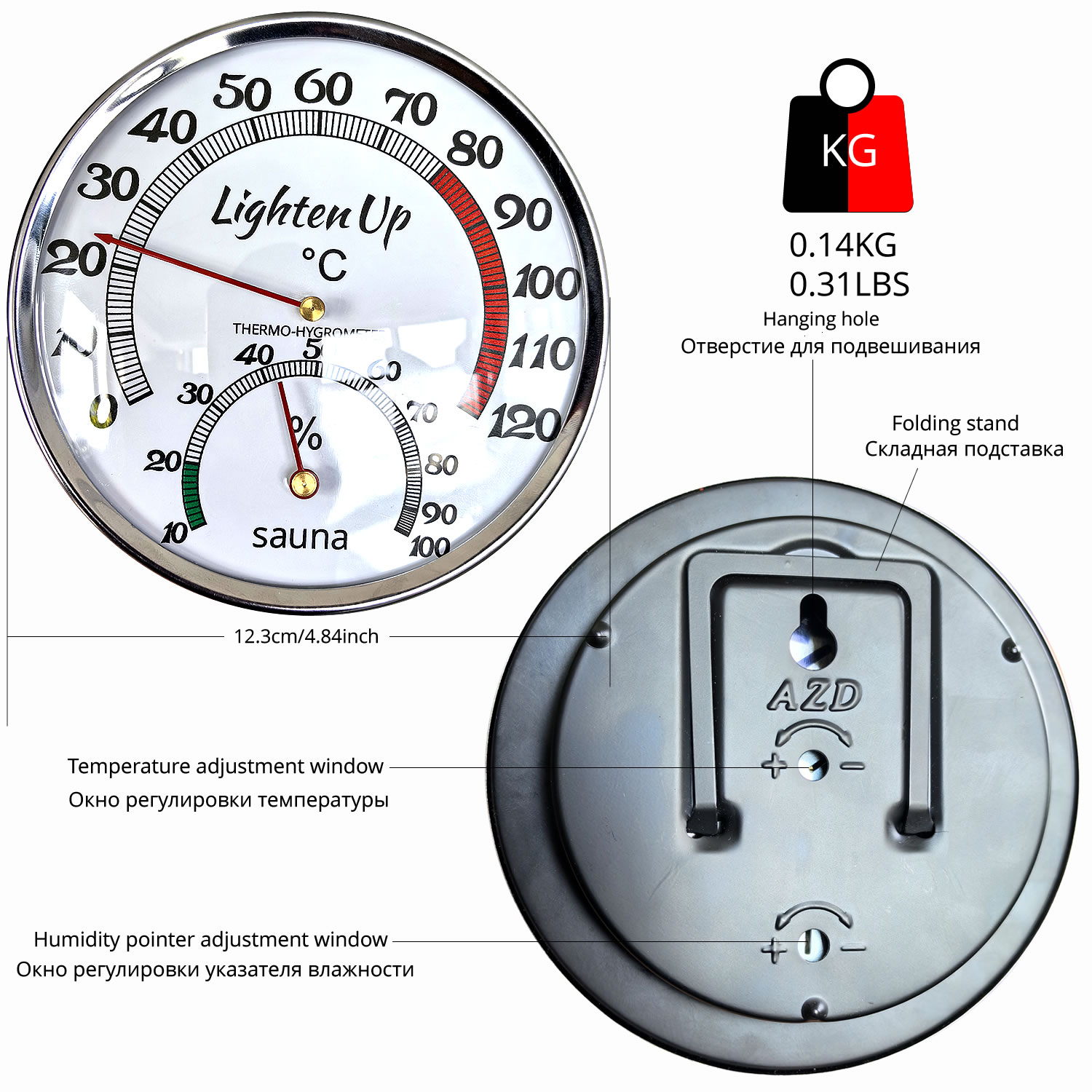 Metal Scale Sauna Temperature  - Home Bathroom Sauna recensie en prijs