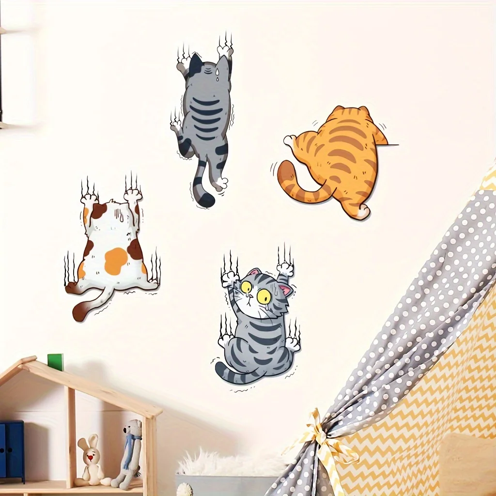 Cartoon Climbing Cat Lucky Cat - Home Bathroom Wallpaper recensie en prijs
