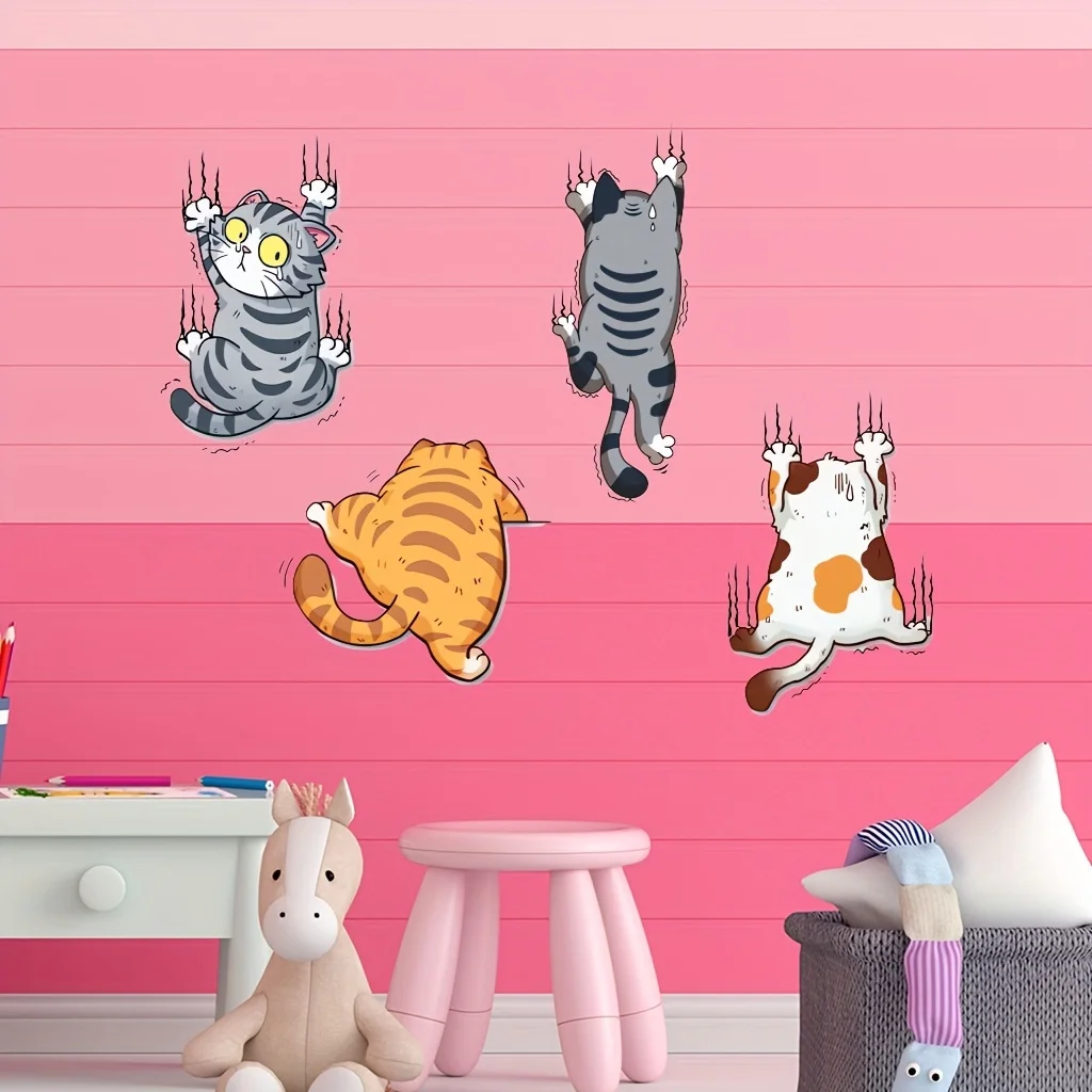Cartoon Climbing Cat Lucky Cat - Home Bathroom Wallpaper recensie en prijs