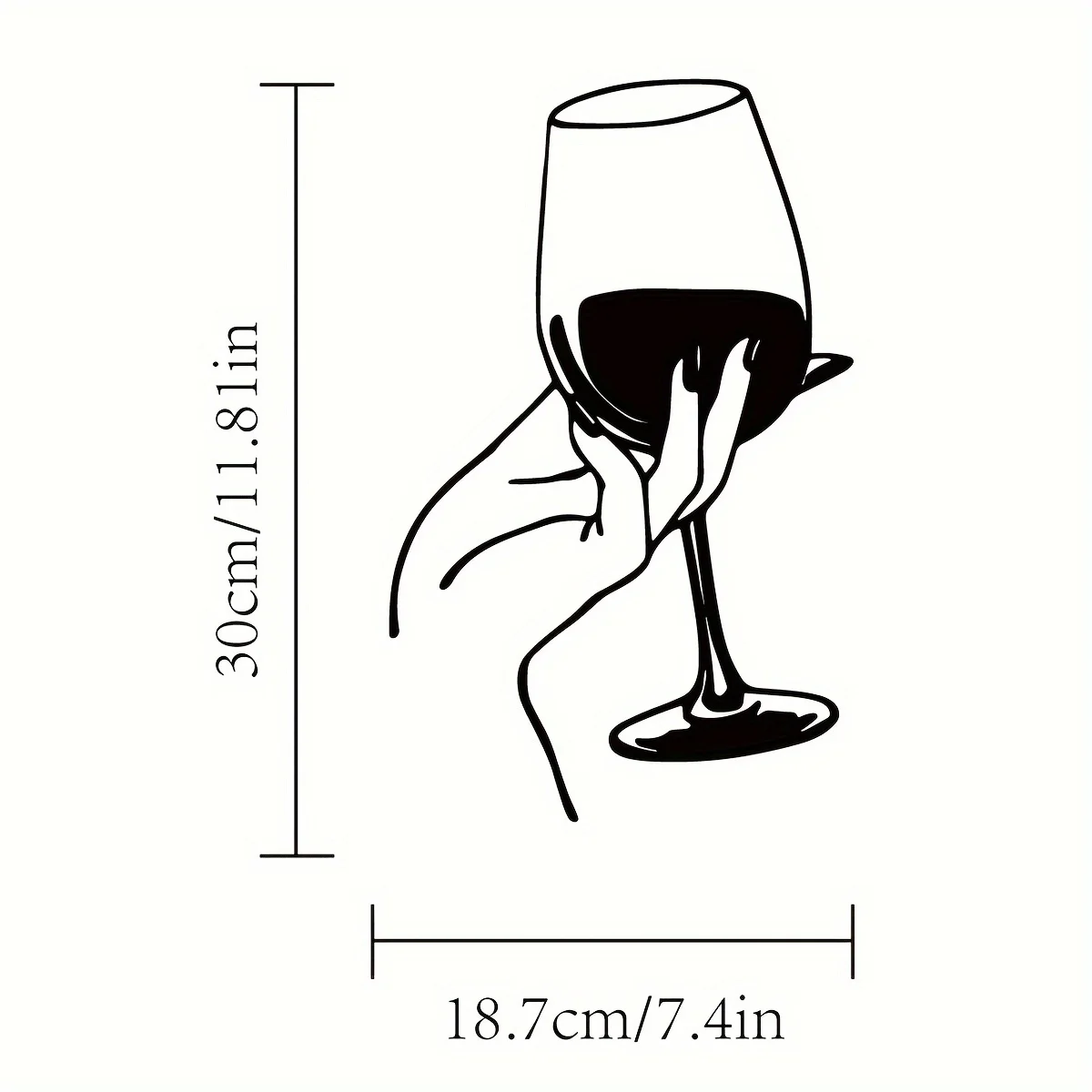 Wine Lover Lady Hand Metal Wal - Home Creation Bathroom recensie en prijs