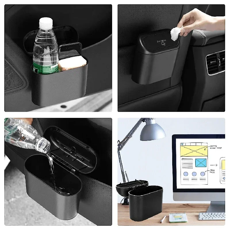 Car Trash Can Bin with Lid- Mi - Home Bathroom Trash Can recensie en prijs