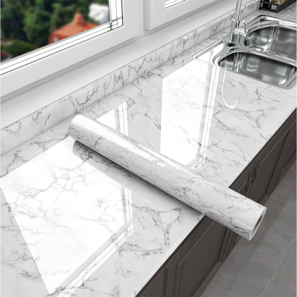 Marble Vinyl Self Adhesive Wal - Home Bathroom Wallpaper recensie en prijs