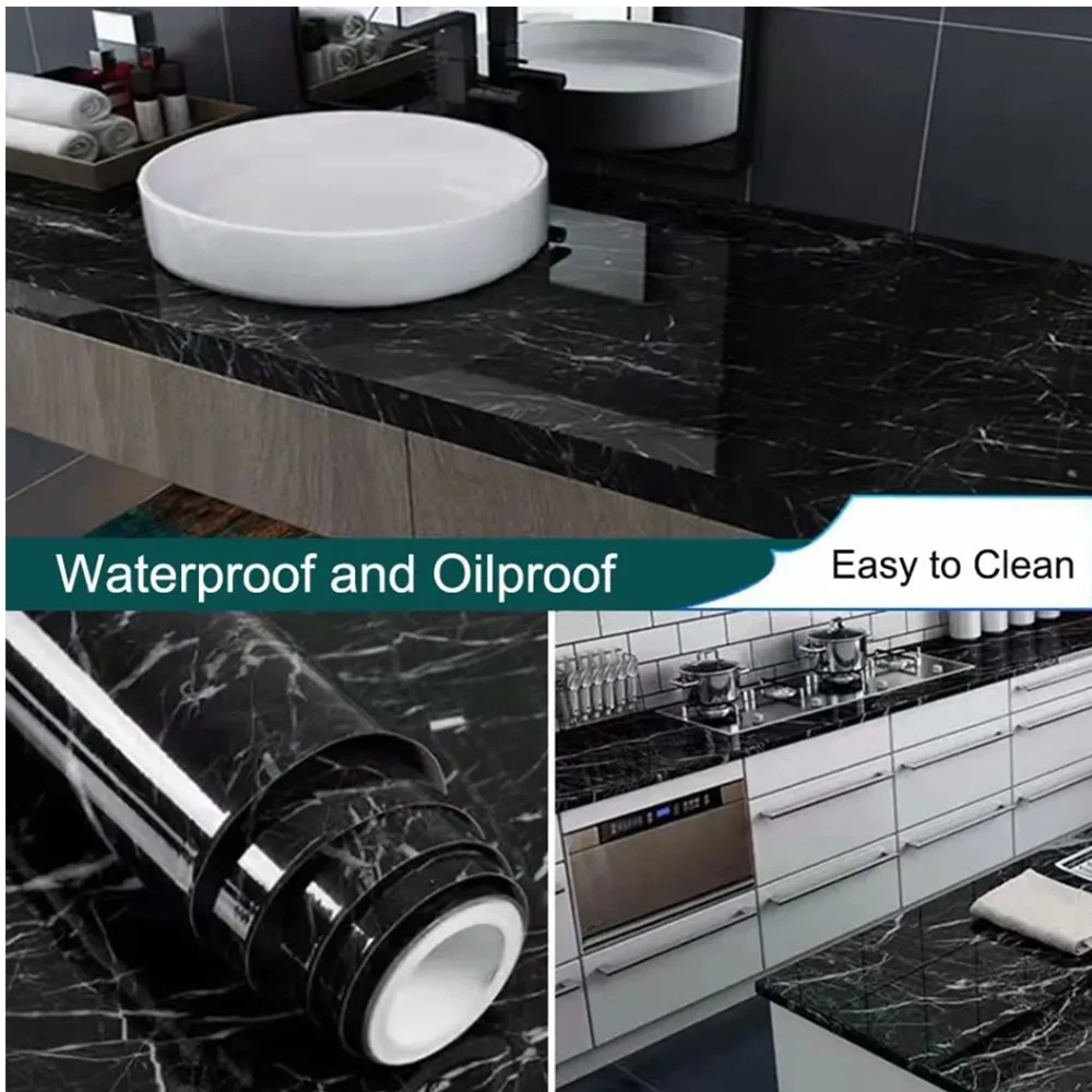 Marble Vinyl Self Adhesive Wal - Home Bathroom Wallpaper recensie en prijs