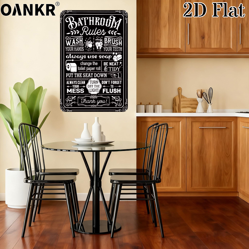 Vintage Bathroom Rules Poster  - Home Bathroom Etiquette recensie en prijs