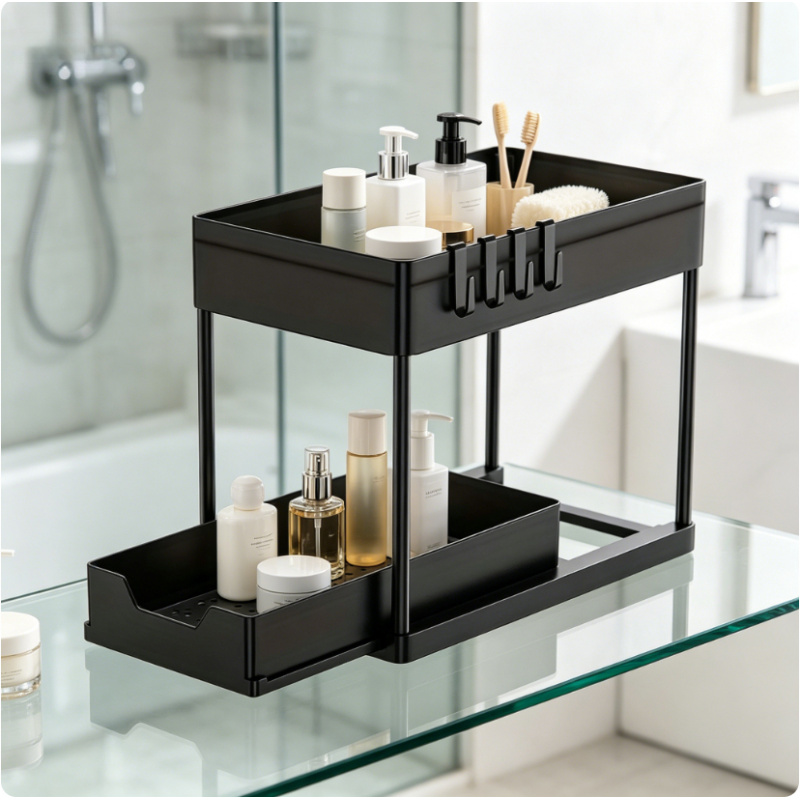 2 Tier Under Sink Sliding Orga - Home Goods Bathroom Cabinets recensie en prijs