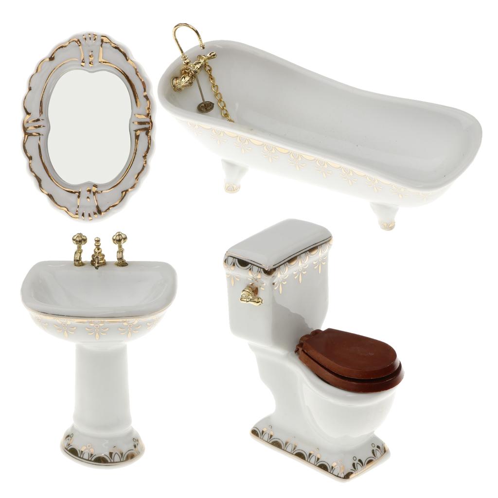 Ceramic Dollhouse Bathroom Set - Home Bathroom Scales recensie en prijs