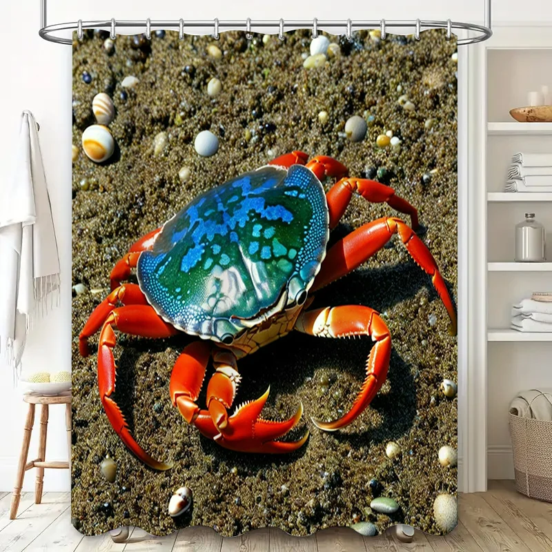 3D Printed Shower Curtain Blue - Home Bathroom Ideas recensie en prijs