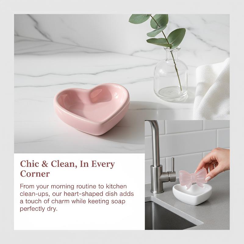 Cute Bow Heart Shaped Ceramic  - Home Bathroom Sink recensie en prijs