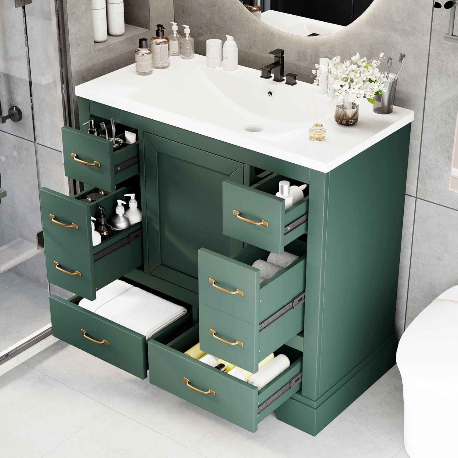 36in Bathroom Vanity Cabinet w - Home Bathroom Sink recensie en prijs