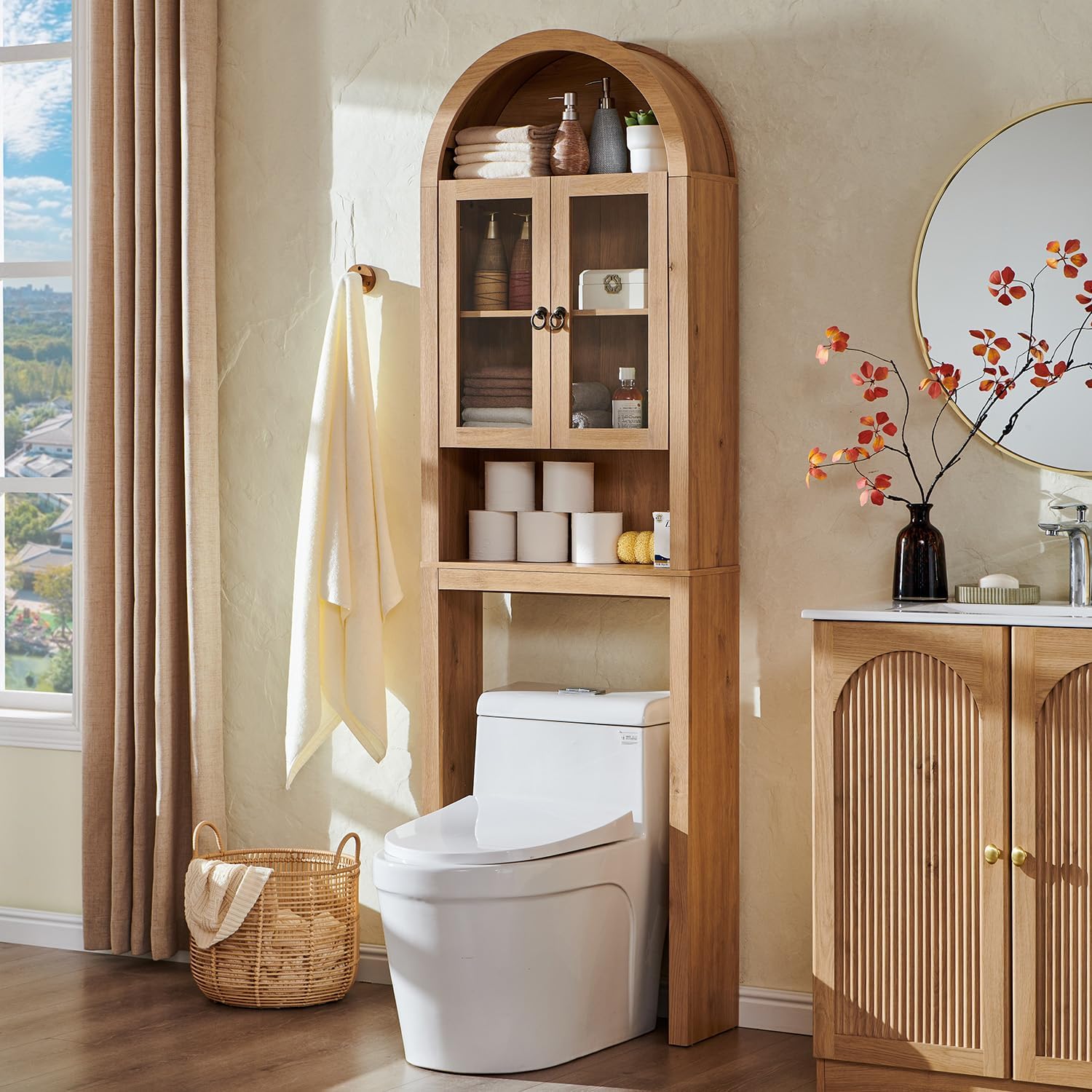 Arched Over The Toilet Storage - Home Goods Bathroom Cabinets recensie en prijs