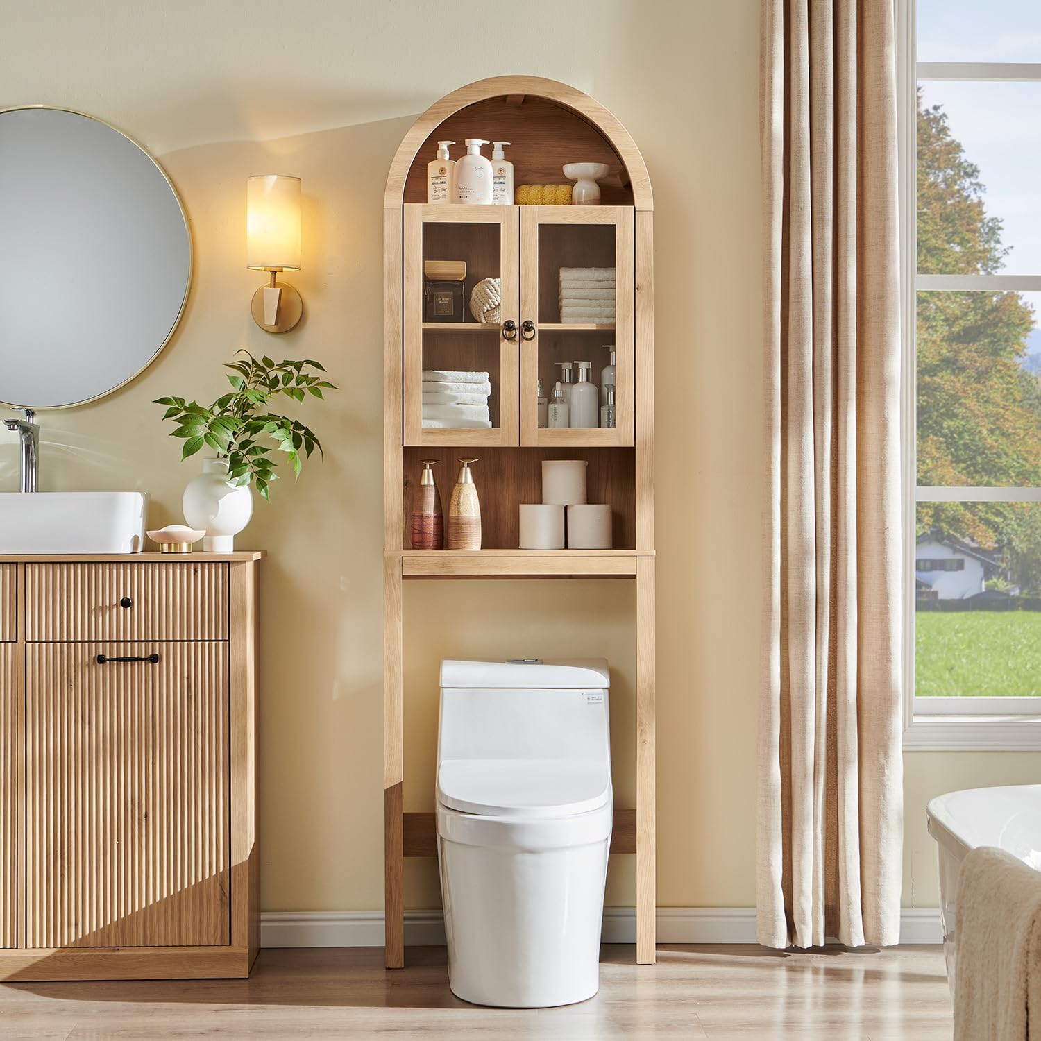 Arched Over The Toilet Storage - Home Goods Bathroom Cabinets recensie en prijs