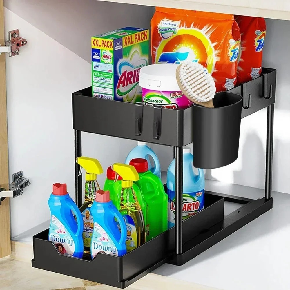 2-Tier Pull Out Under Sink Org - Home Goods Bathroom Cabinets recensie en prijs