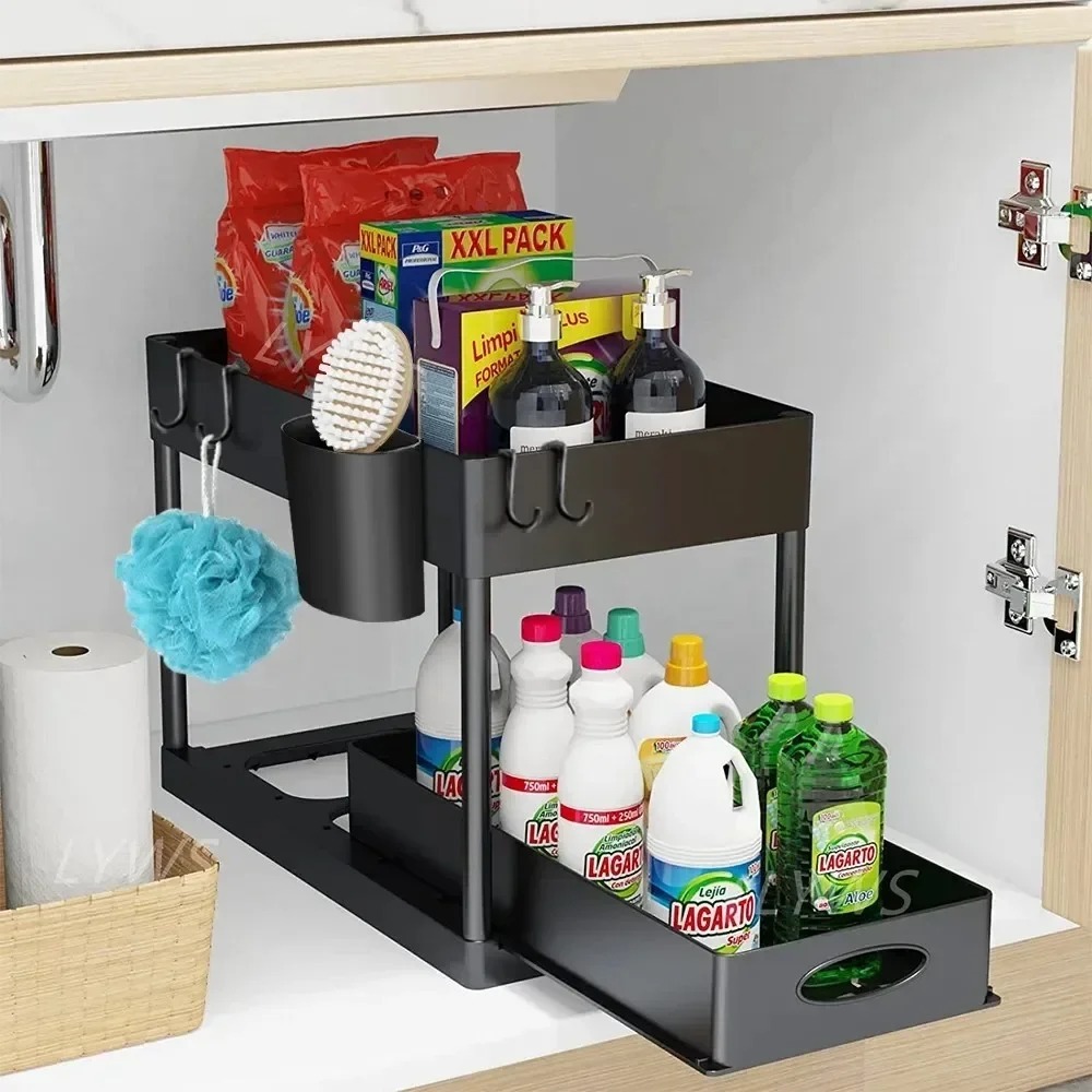 2-Tier Pull Out Under Sink Org - Home Goods Bathroom Cabinets recensie en prijs