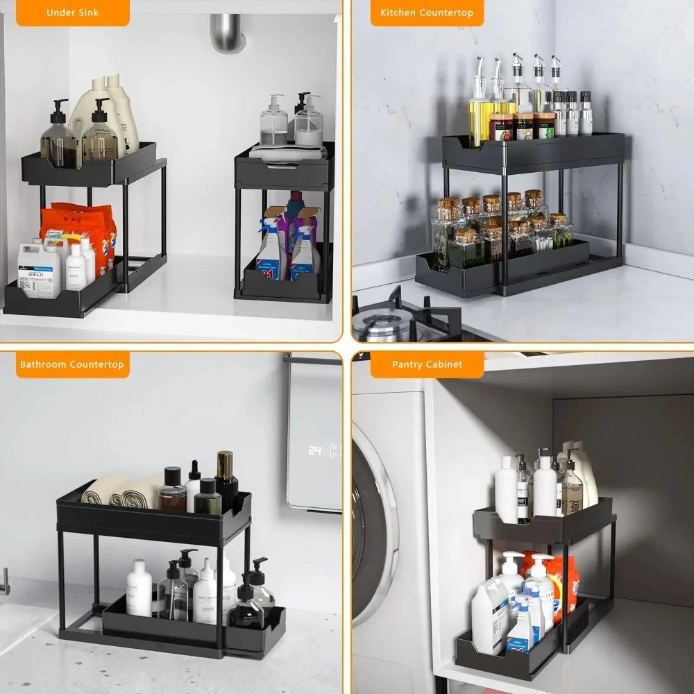 2-Tier Pull Out Under Sink Org - Home Goods Bathroom Cabinets recensie en prijs