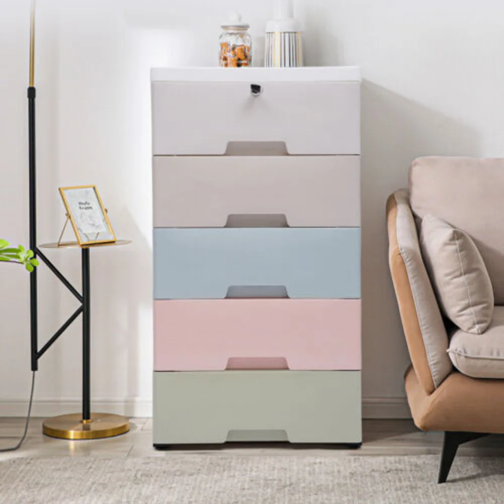 5-Drawer Plastic Storage Cabin - Home Goods Bathroom Cabinets recensie en prijs