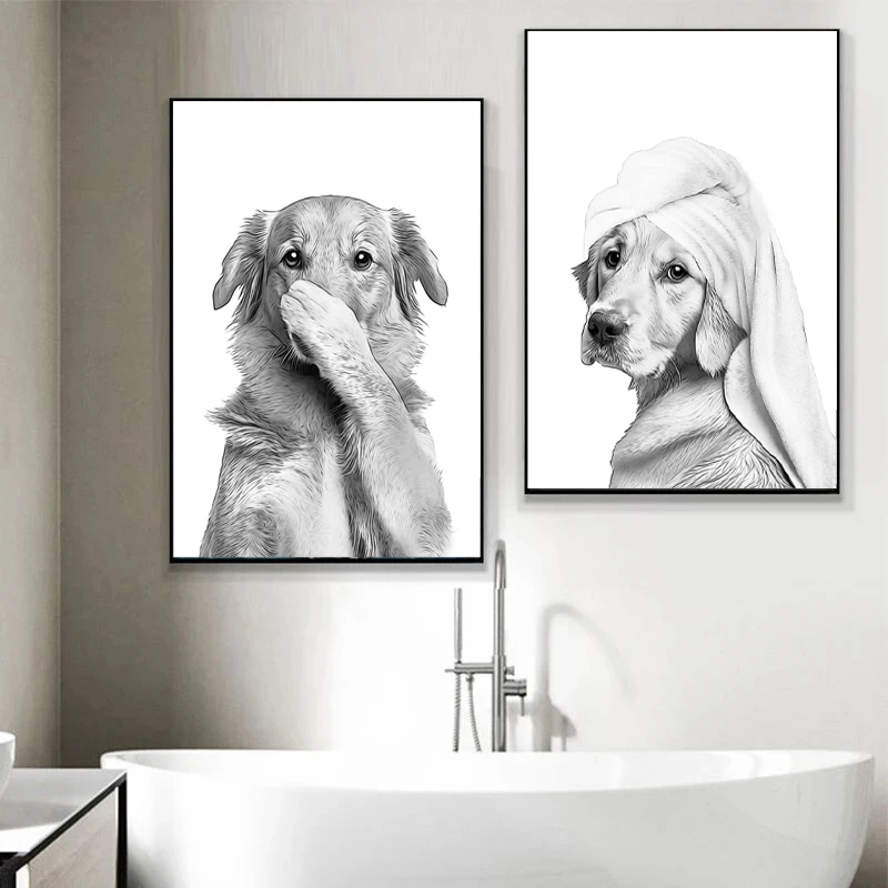 Cat Giraffe Dog Elephant Toile - Home Bathroom Wallpaper recensie en prijs