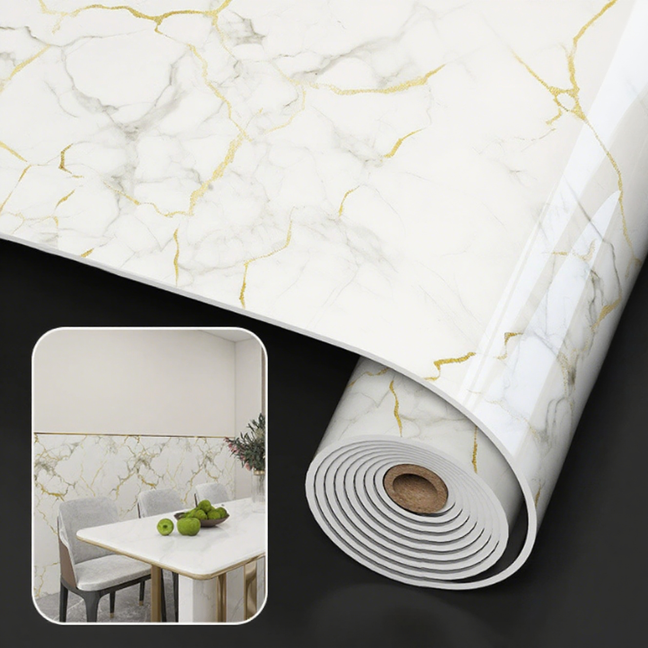 1 Roll Marble Thick Foam Imita - Home Bathroom Wallpaper recensie en prijs
