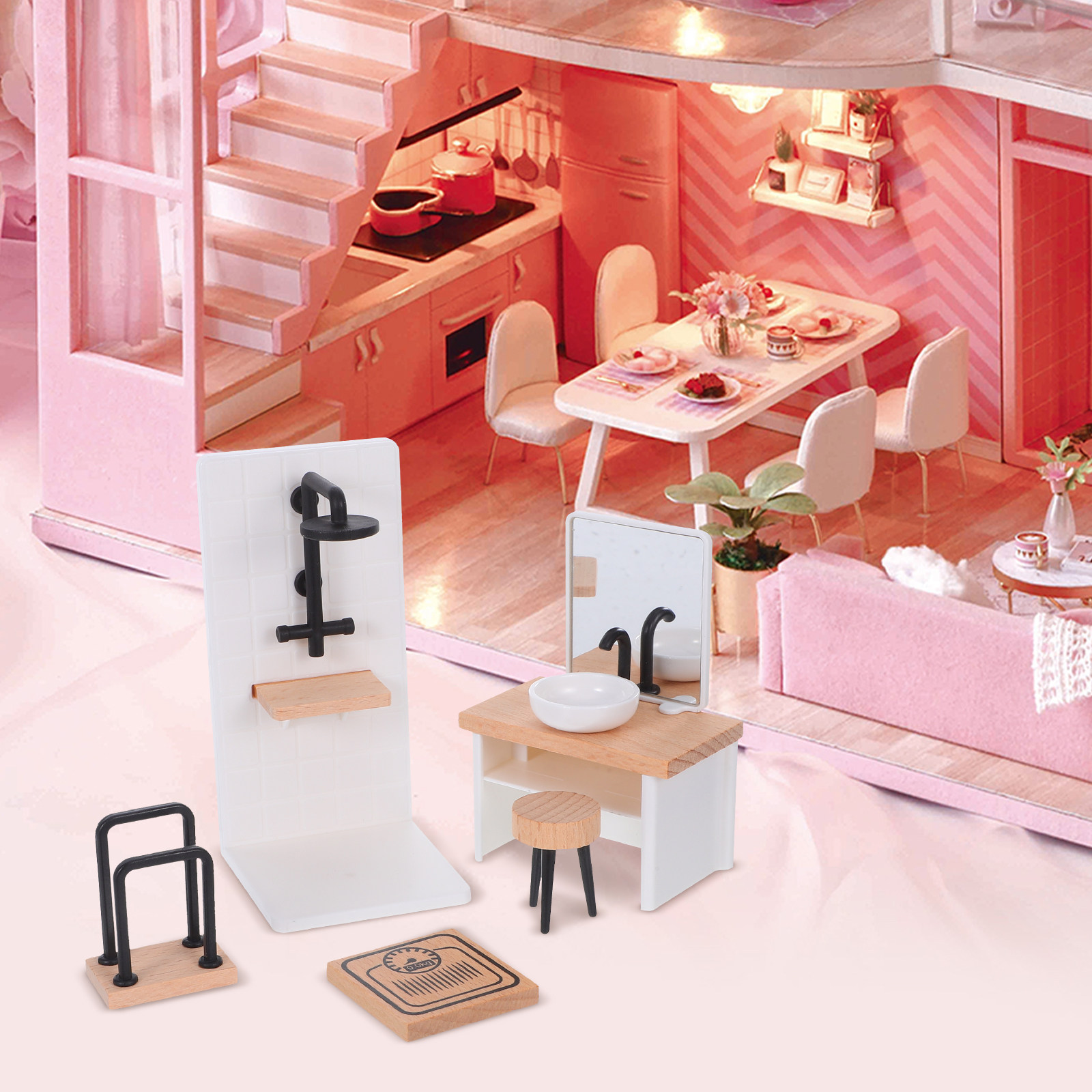 1Set Dollhouse Bathroom Decor: - Home Bathroom Scales recensie en prijs