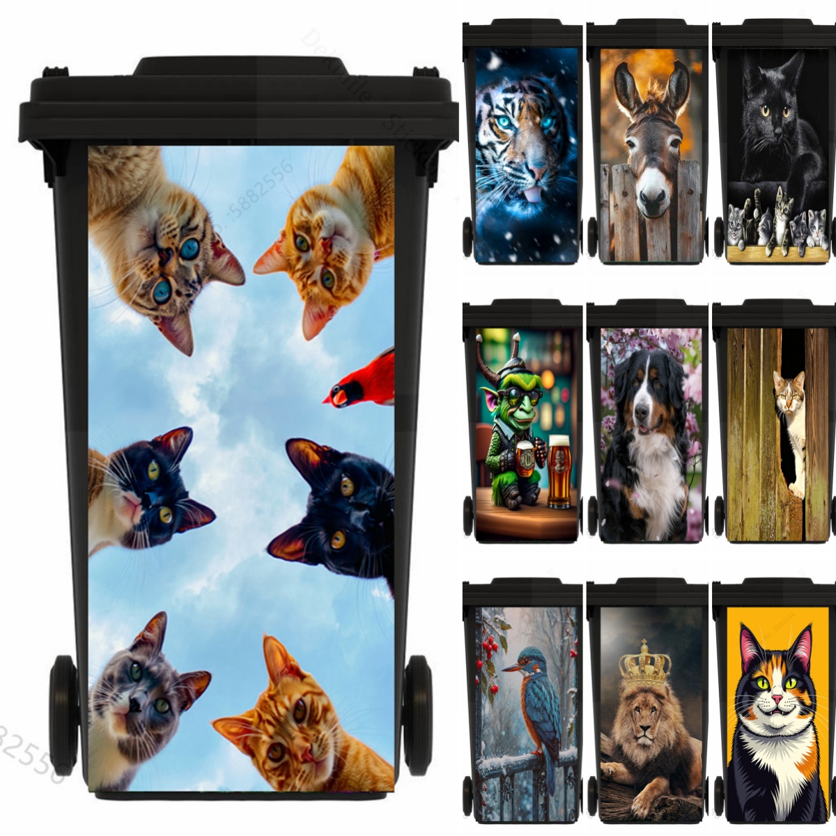 Adorable Animals Cat Rubbish B - Home Bathroom Trash Can recensie en prijs