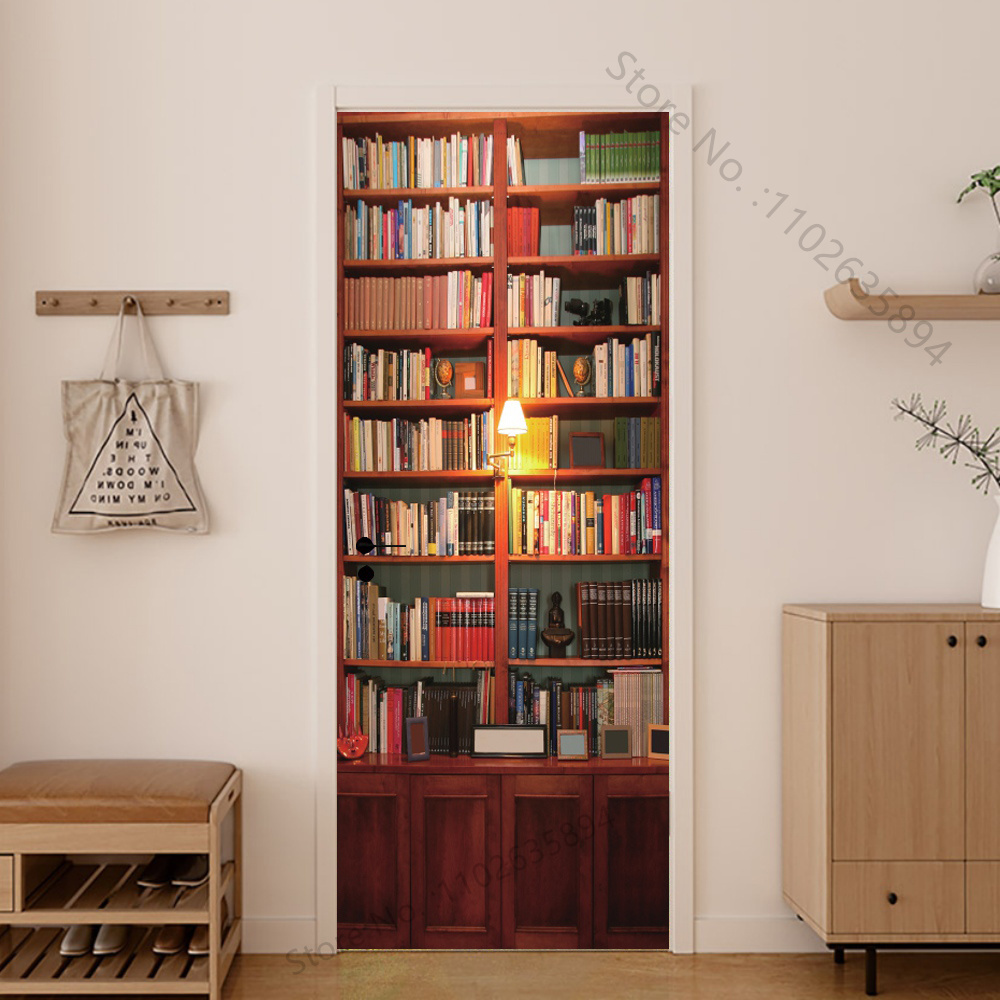 Girl Shadow Wooden Doors Vinyl - Home Bathroom Wallpaper recensie en prijs