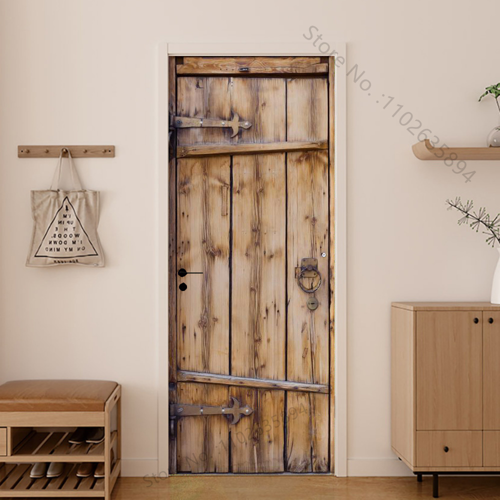 Girl Shadow Wooden Doors Vinyl - Home Bathroom Wallpaper recensie en prijs