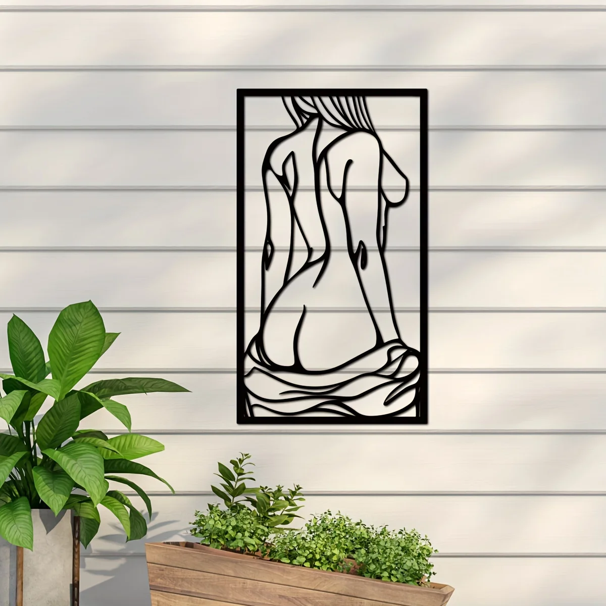 1pc Metal Art Wall Decor, Blac - Home Creation Bathroom recensie en prijs