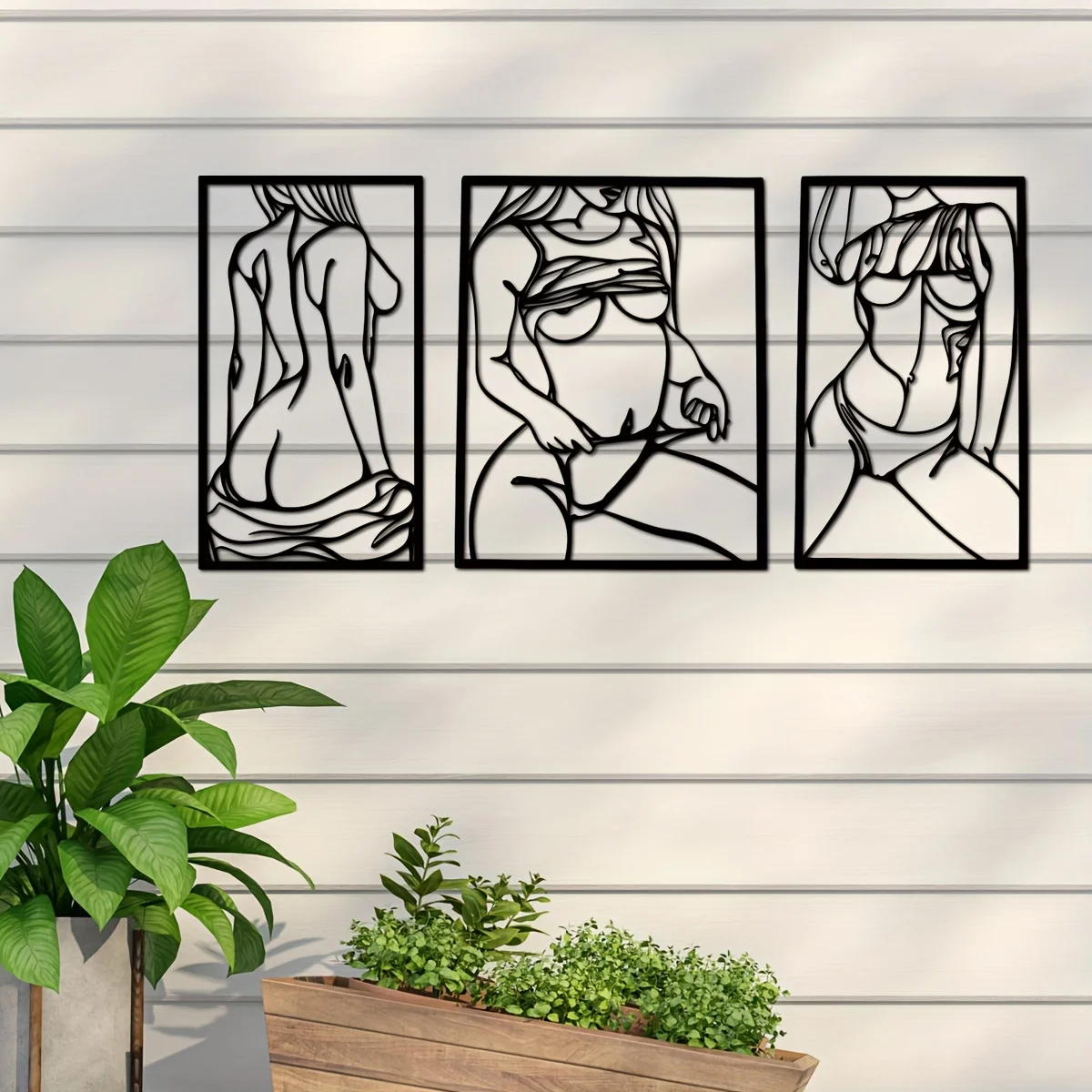 1pc Metal Art Wall Decor, Blac - Home Creation Bathroom recensie en prijs