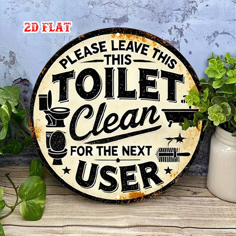 Vintage Restroom Rules Rustic  - Home Bathroom Etiquette recensie en prijs