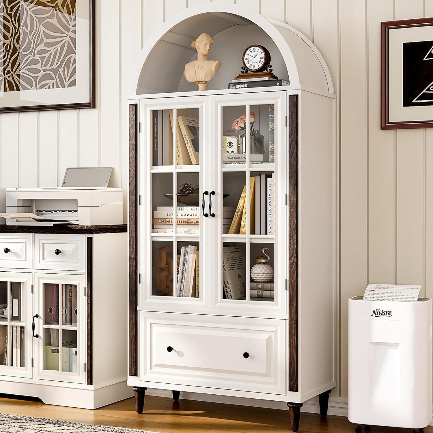 71” Handcrafted Arched Bookcas - Home & Bathroom Building Products Pte Ltd Reviews recensie en prijs