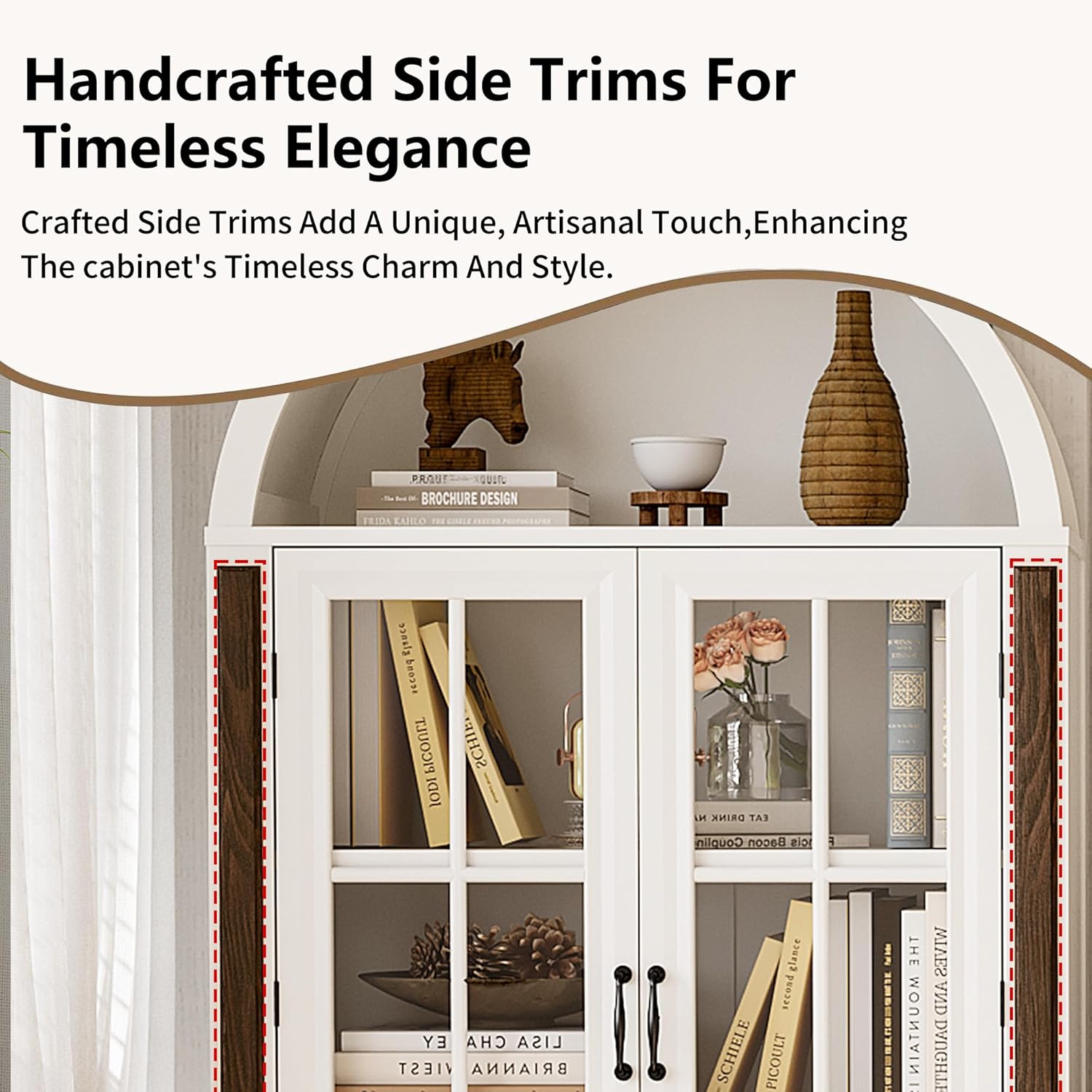 71” Handcrafted Arched Bookcas - Home & Bathroom Building Products Pte Ltd Reviews recensie en prijs