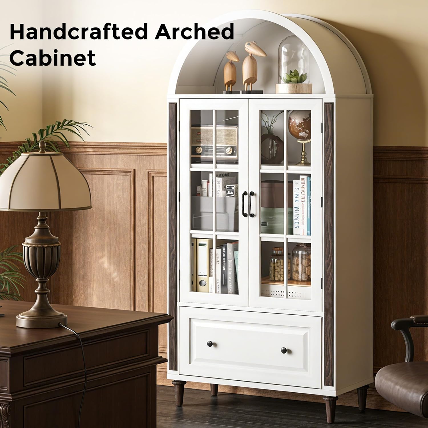 71” Handcrafted Arched Bookcas - Home & Bathroom Building Products Pte Ltd Reviews recensie en prijs