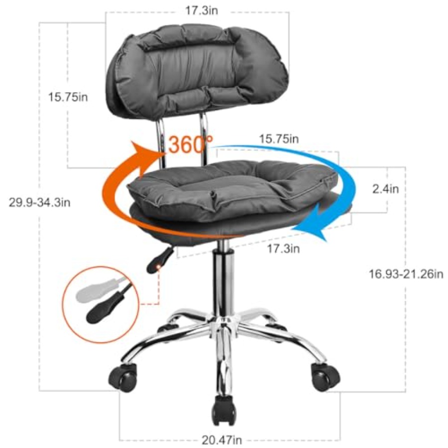 Rolling Stool Backrest Thick S - Home & Bathroom Building Products Pte Ltd Reviews recensie en prijs