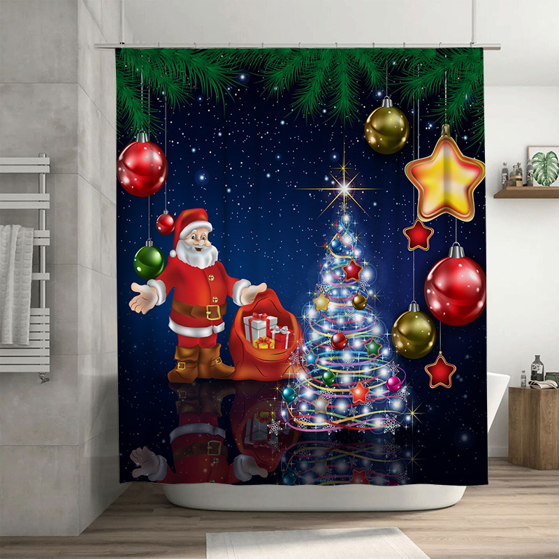 TU Christmas Shower Curtain Sa - Home Bathroom Ideas recensie en prijs