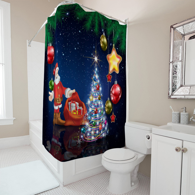 TU Christmas Shower Curtain Sa - Home Bathroom Ideas recensie en prijs