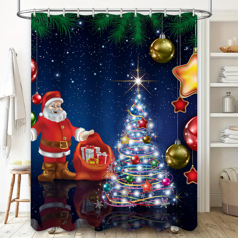 TU Christmas Shower Curtain Sa - Home Bathroom Ideas recensie en prijs