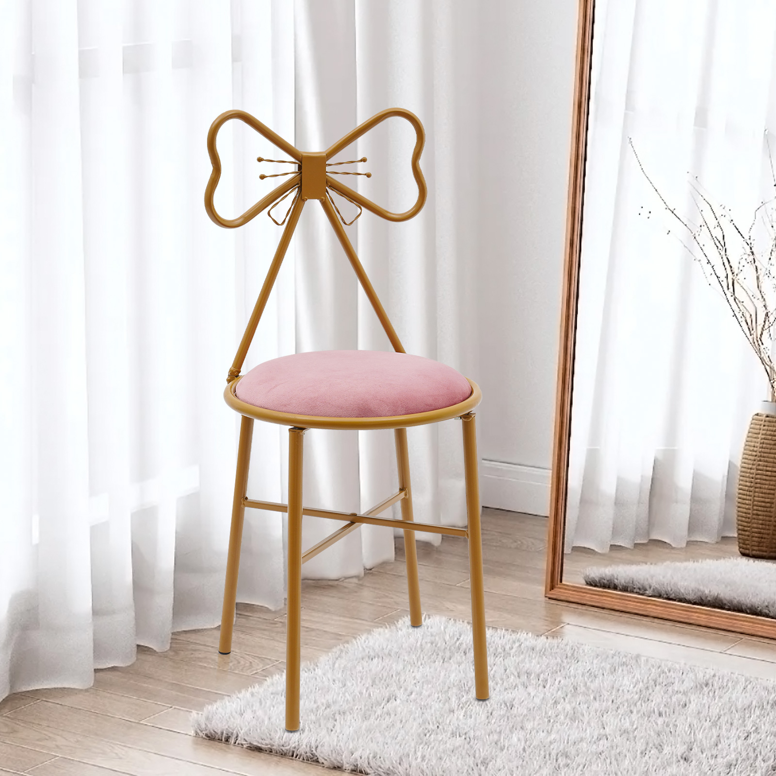 Butterfly Bow Tie Vanity Chair - Home Bathroom Vanity recensie en prijs