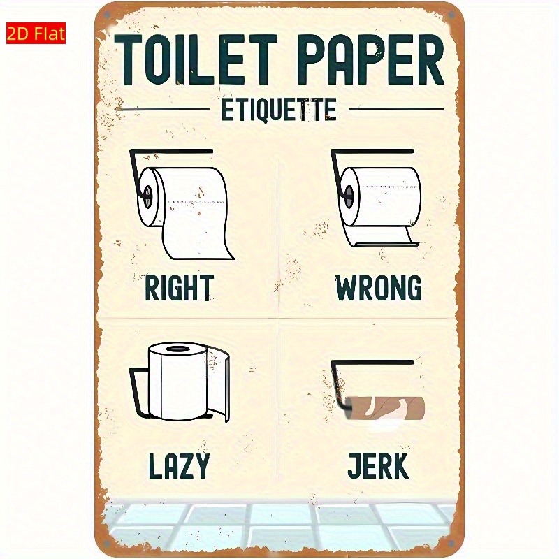 2D Aluminum Toilet Paper Etiqu - Home Bathroom Etiquette recensie en prijs